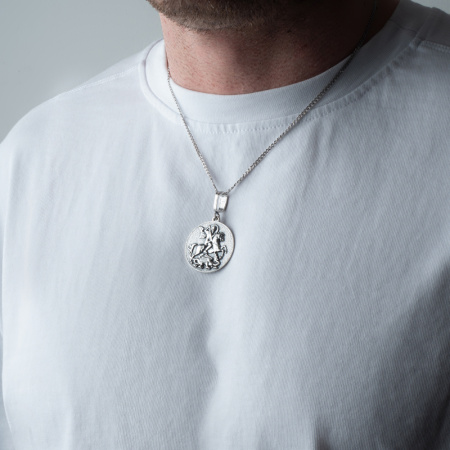 Серебряная подвеска «Георгий Победоносец»