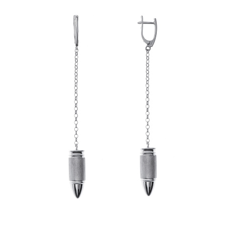 Серебряные серьги «Пуля»