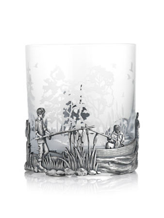 Стакан «Рыбалка» с серебром