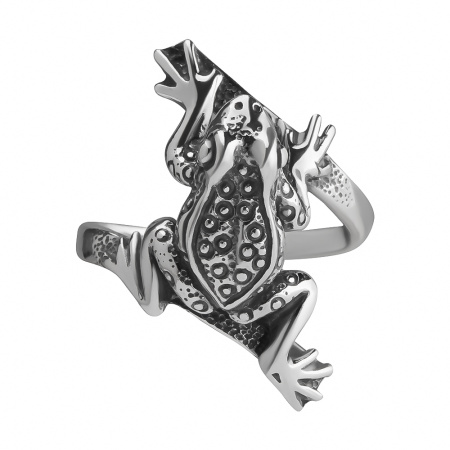 Серебряное кольцо «Лягушка Василиса»