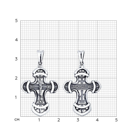 Крест из чернёного серебра