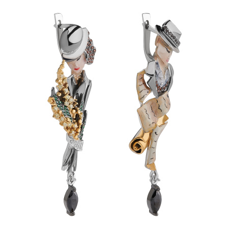 Серьги из серебра «Мастер и Маргарита» книга