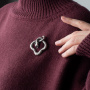Брошь из серебра «Змея»