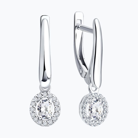 Серьги из серебра с бриллиантами