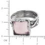 Серебряное кольцо с розовым кварцем
