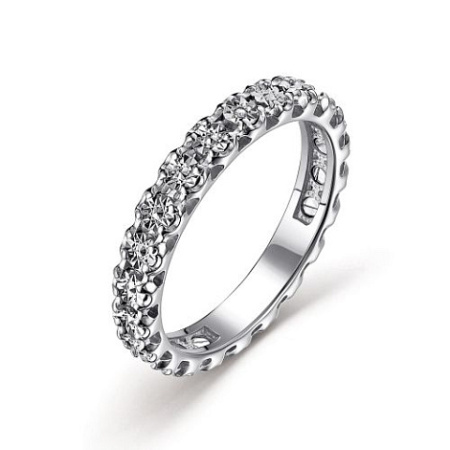 Кольцо из серебра с бриллиантом