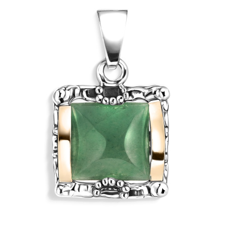 Подвеска из серебра с авантюрином