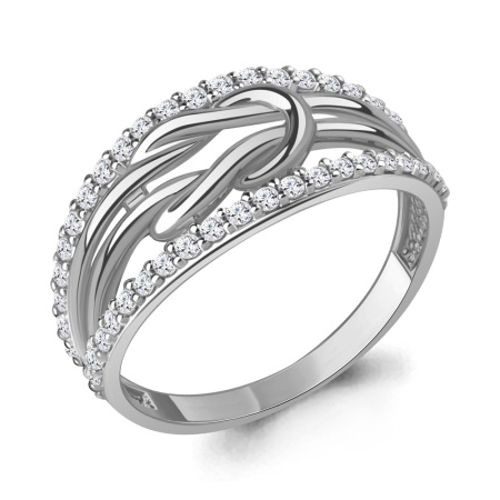 Кольцо из серебра с фианитами