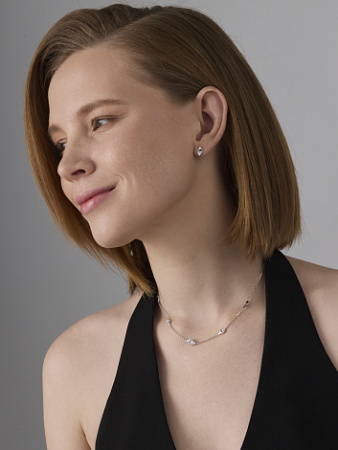 Колье из серебра с фианитами