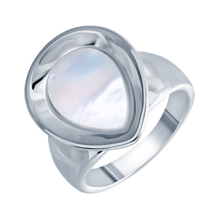 Серебряное кольцо с перламутром «Капля»