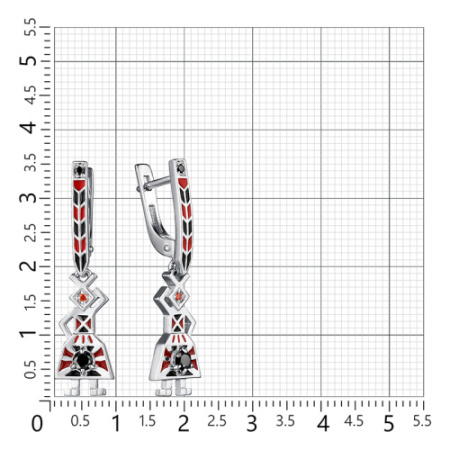Серьги из серебра с эмалью «Берегиня - Желанница A la Rus»