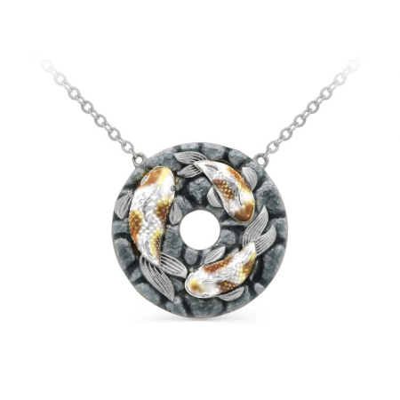 Серебряное колье «Рыбки»