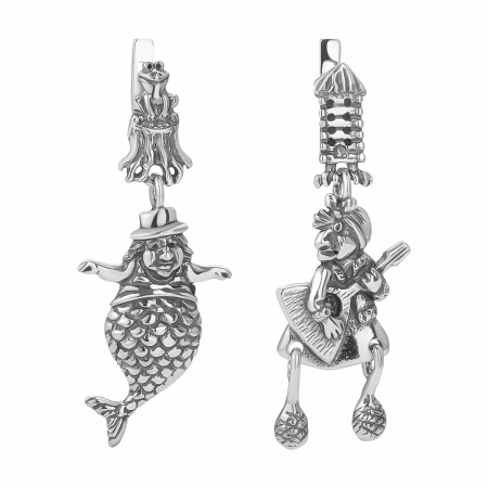 Серебряные серьги «Лесная тусовка»