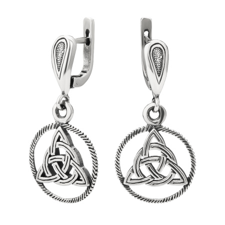 Серебряные серьги «Лабиринт»