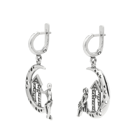 Серебряные серьги «Встреча»