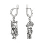 Серьги из серебра «Мальчик с девочкой дружил»