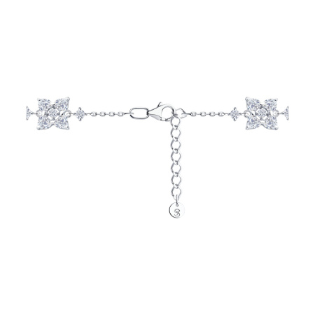 Браслет из серебра с фианитами