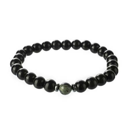 Браслет мужской с агатом и яшмой