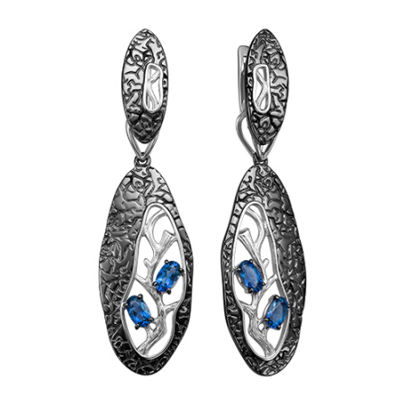 Серьги из серебра с топазами london