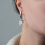 Серьги из серебра с горным хрусталем