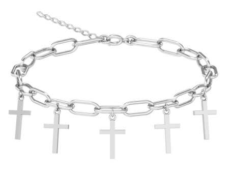 Серебряный браслет «Кресты»