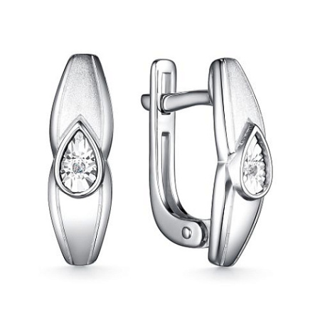 Серьги из серебра с бриллиантами