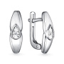 Серьги из серебра с бриллиантами