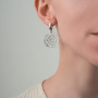 Серебряные серьги «Кружева»