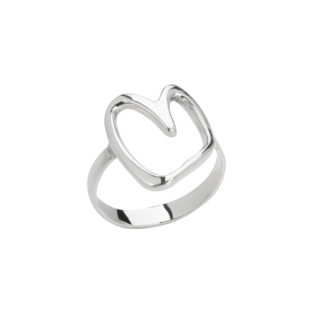 Кольцо из серебра «Сердце»