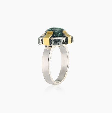 Кольцо из серебра с камнем серафинит