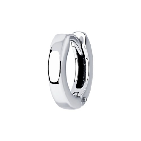 Серьга «Сильный стиль» из чернёного серебра