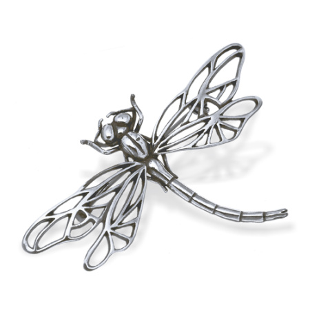 Брошь из серебра «Стрекоза»