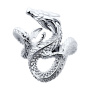 Кольцо из серебра «Дракон»