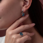 Кольцо из серебра с эмалью «Васильки»