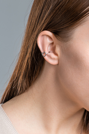 Моно серьга каффа «Сердце»