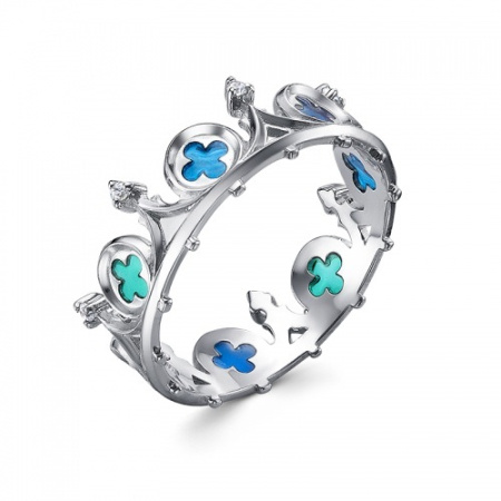 Серебряное кольцо с фианитами