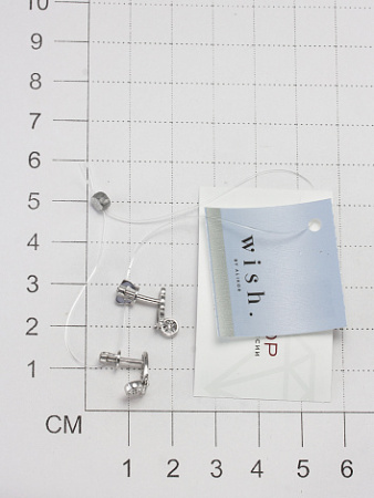 Серьги из серебра с бриллиантами «Крылья бабочки»