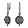 Серьги из серебра «Клеопатра» с аметистом