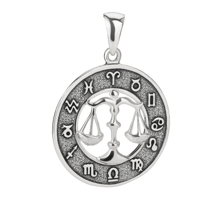 Кулон из серебра знак зодиака «Весы»