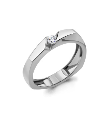 Кольцо из серебра с фианитом