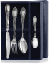 Серебряный набор столовый «Эгоист-Престиж» с чернением