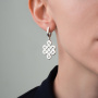 Серебряные серьги «Узел Будды»