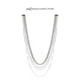 Многослойное колье из серебра