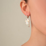 Серьги из серебра с эмалью «Сердце»