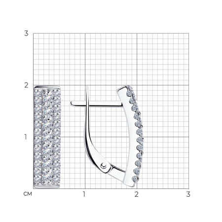 Серебряные серьги Sokolov с фианитами