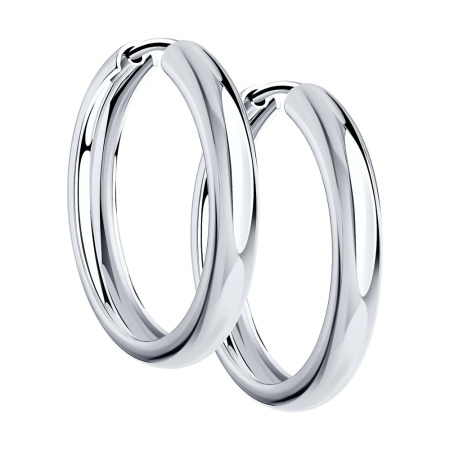 Серьги конго из серебра