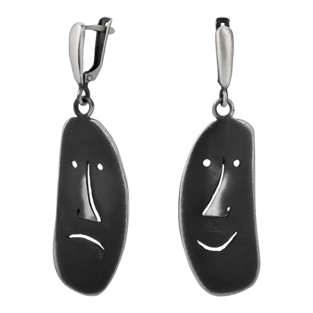 Серьги из серебра «Лица»