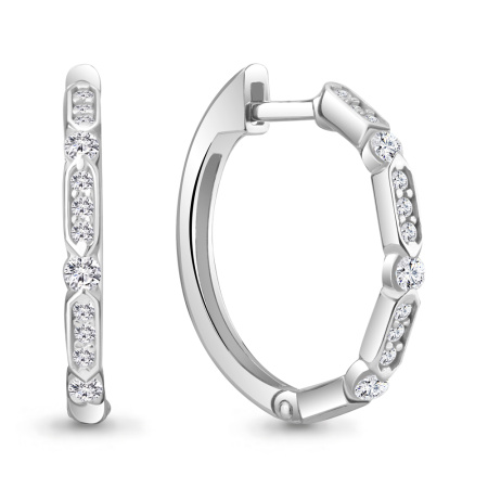 Серебряные серьги с фианитами