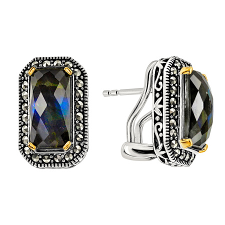 Серебряные серьги ALEXANDRE VASSILIEV с лабрадоритом