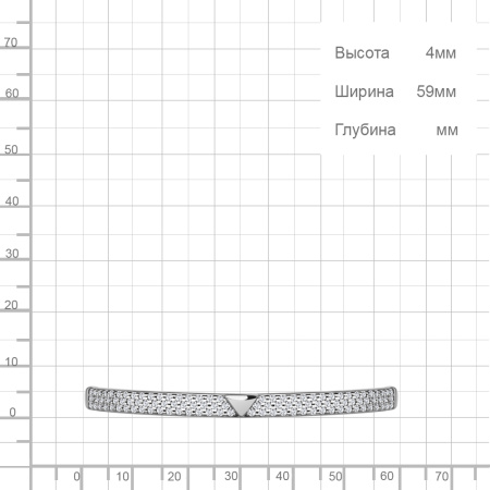 Серебряный браслет с фианитами